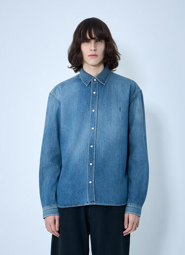 Saint Laurent Cassandre Denim Shirt Blue sla0164013