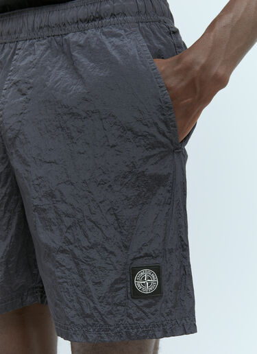 Stone Island 재생 나일론 버뮤다 쇼츠 블랙 sto0156056