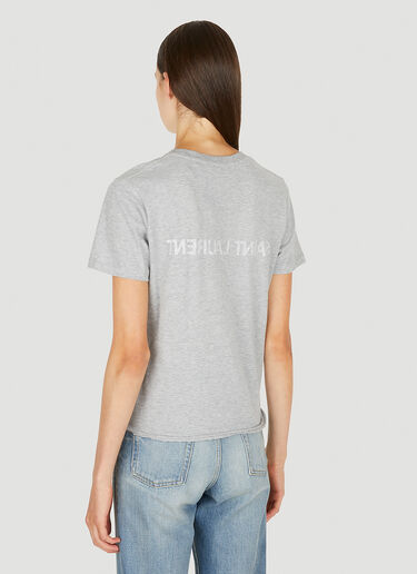 Saint Laurent Reverse Logo T-Shirt Grey sla0249028