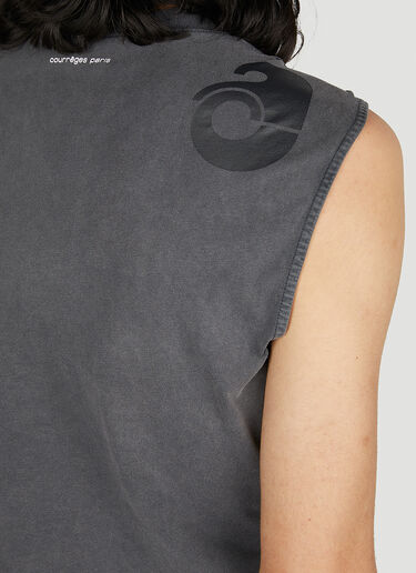 ツイストロゴプリントタンクトップ Courrèges ツイストロゴプリントタンクトップ グレー cou0152008