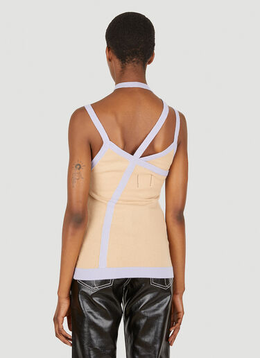Ninamounah Asymmetric Knit Top Beige nmo0248007
