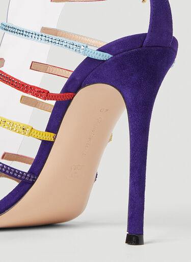 Gianvito Rossi 水晶缀饰高跟凉鞋 紫色 gia0251001