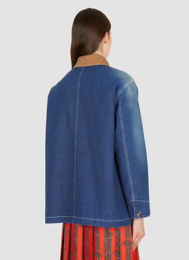 Gucci Longline Denim Jacket Blue guc0251026
