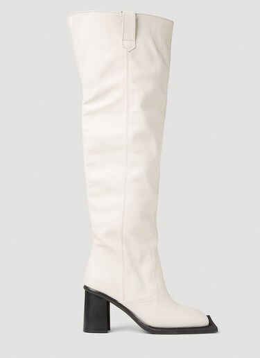 Ninamounah Howl 及膝靴 白色 nmo0252010