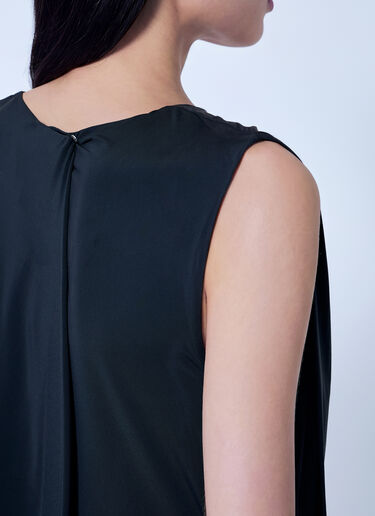 Entire Studios Lycra Side Drape Top Black ent0266030