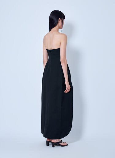 LN-CC® - Jil Sander: Heavy Textured Sable Gown - Black Jil Sander Heavy Textured Sable Gown Black jil0266002