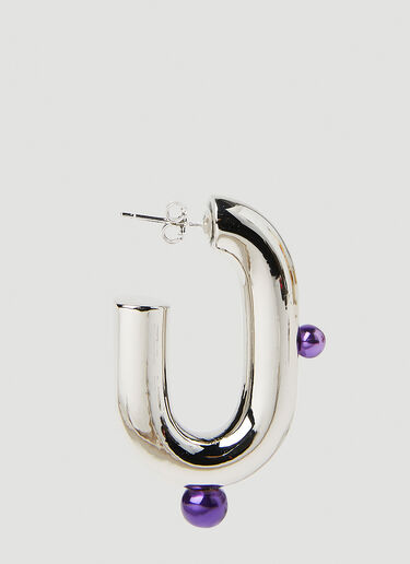 Rabanne XL Link Hoop Earrings Silver pac0251037