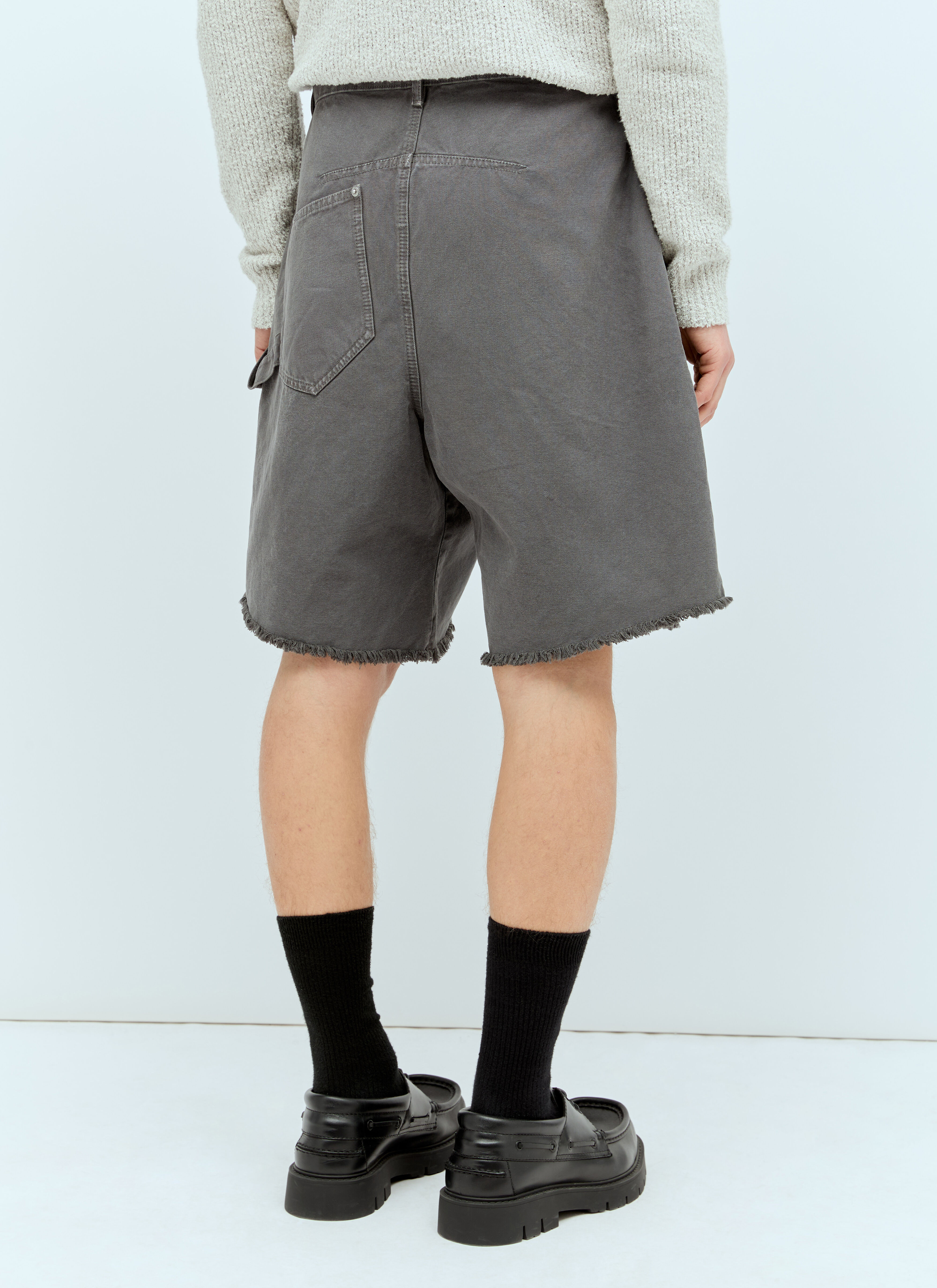 JW Anderson Men's' Twisted Workwear Bermuda Shorts in Grey | LN-CC®