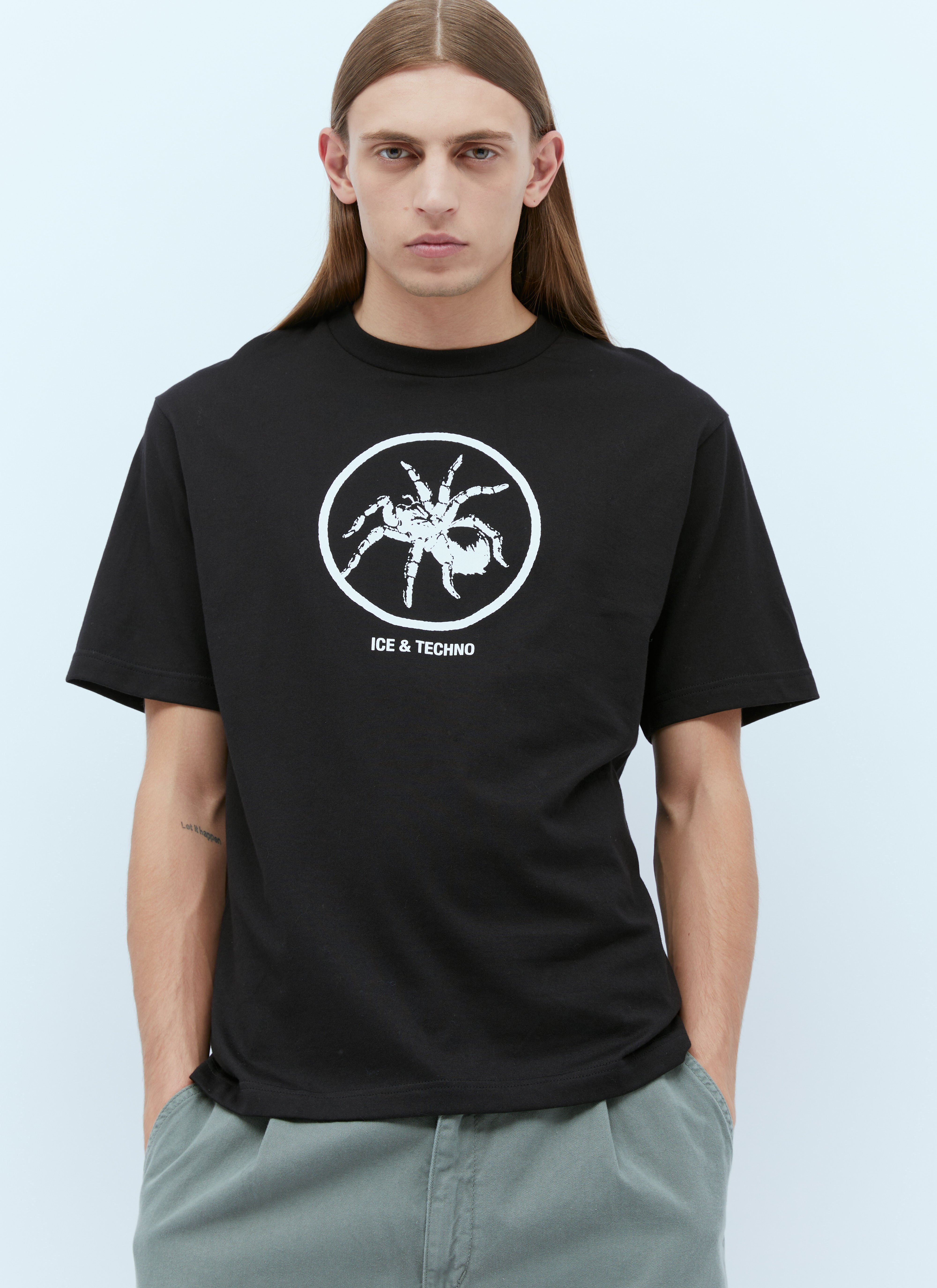 ICE & TECHNO 蜘蛛图案 T 恤 灰色 int0154001