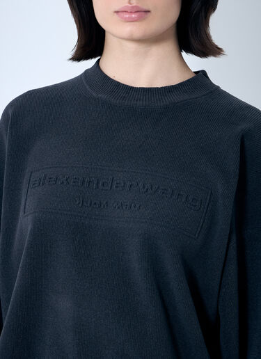 Alexander Wang Logo Embossed Sweater Grey awg0259005