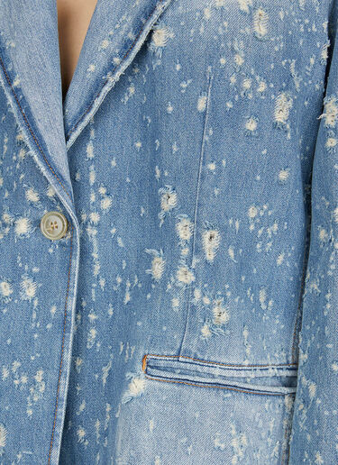 Acne Studios 做旧牛仔西装外套 蓝色 acn0252047