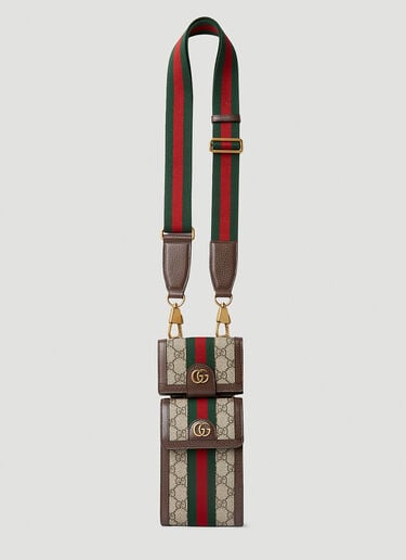 Ophidia Double Pouch Crossbody Bag Gucci Ophidia Double Pouch Crossbody Bag Brown guc0152128