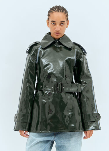 High-Shine Trench Coat JW Anderson High-Shine Trench Coat Black jwa0257014