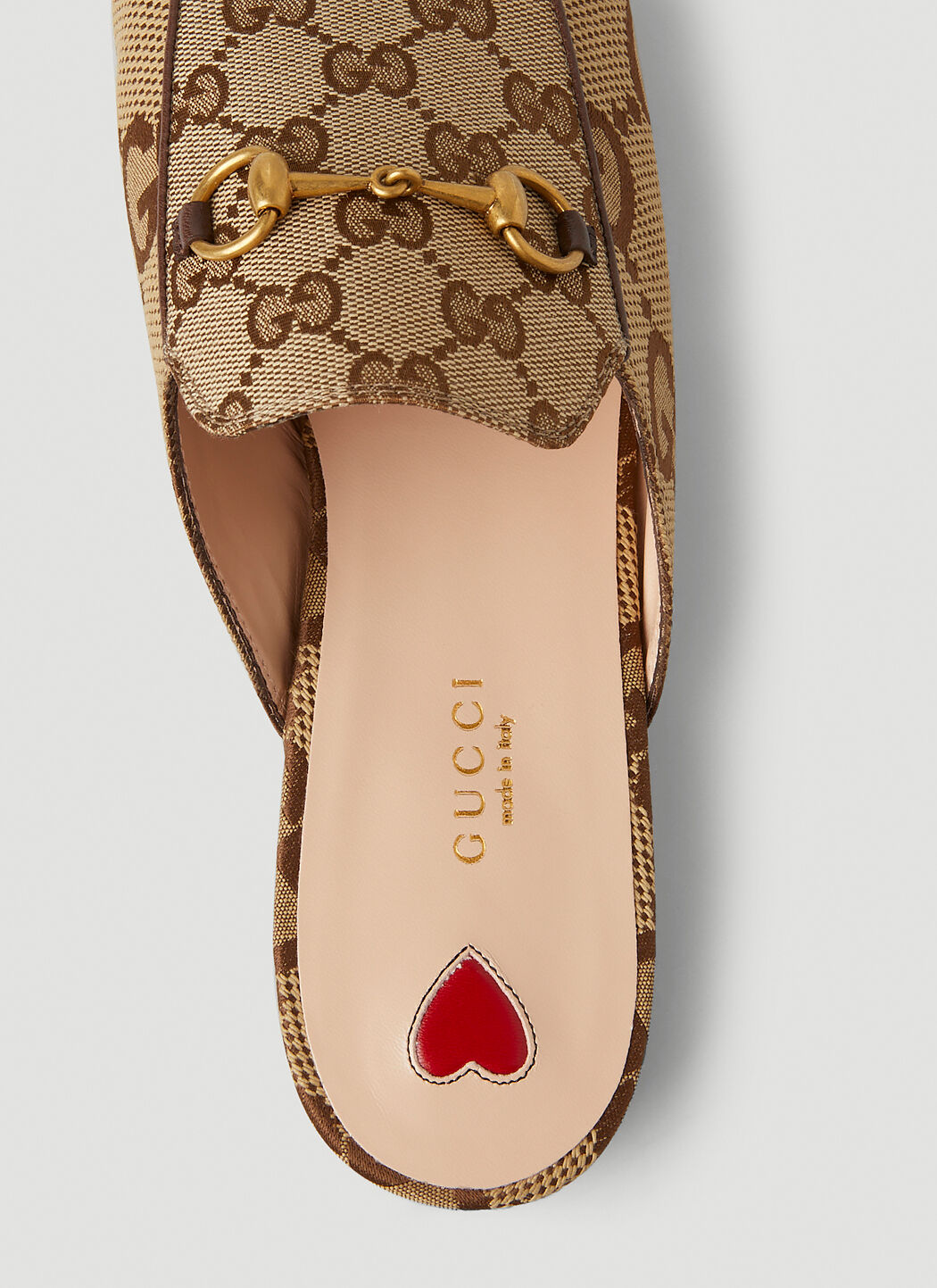 Gucci Princetown GG Mules in Beige LN CC