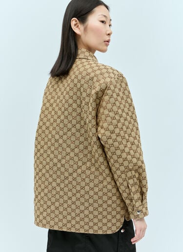 GG Canvas Overshirt Gucci GG Canvas Overshirt Brown guc0255034