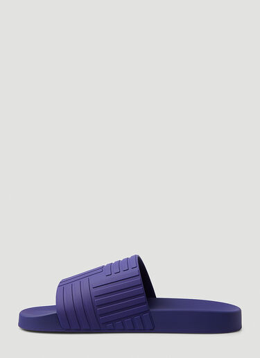Bottega Veneta 压纹橡胶拖鞋 紫 bov0148140