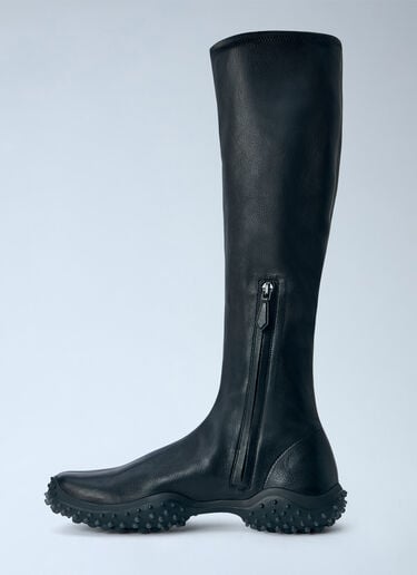 LN-CC® - Miu Miu: Stretch Nappa Leather Boots - Black Miu Miu Stretch Nappa Leather Boots Black miu0266111