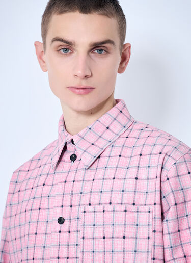 Printed Leather Shirt Bottega Veneta Printed Leather Shirt Pink bov0159004