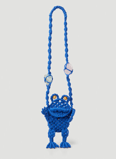 Frog Macrame Shoulder Bag Chopova Lowena Frog Macrame Shoulder Bag Blue cho0251010