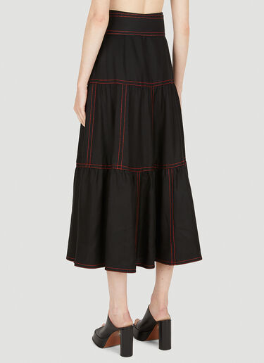 Gucci Tiered Mid Length Skirt Black guc0250053