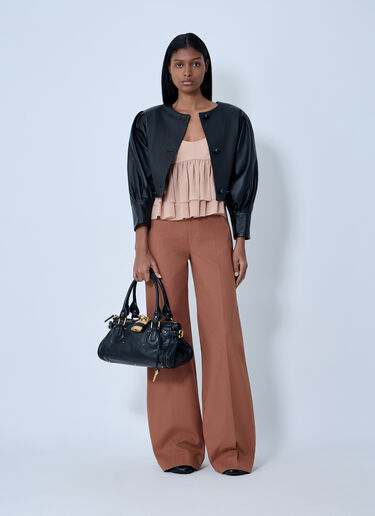 Cropped Collarless Jacket Chloé Cropped Collarless Jacket Black chl0263046