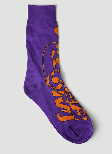 Boiler Room x P.A.M. Graphic Print Socks Purple bor0350003