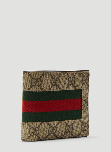 Gucci GG Supreme Bi-Fold Wallet Beige guc0137058