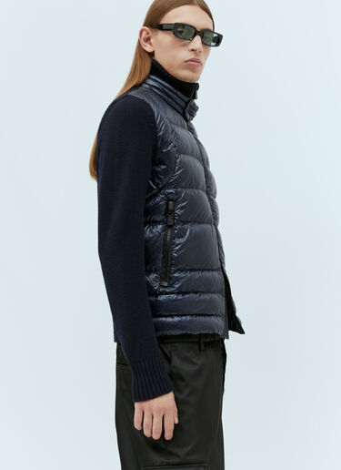 中綿入りウールカーディガン Moncler Grenoble 中綿入りウールカーディガン ネイビー mog0153015