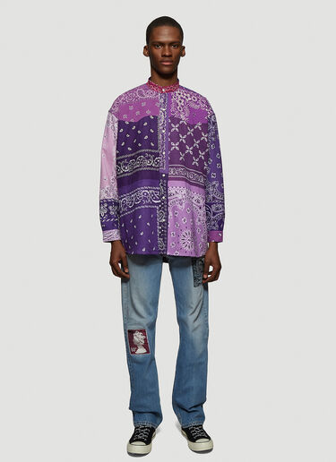 Vintage Bandana Patchwork Shirt Children Of The Discordance Vintage Bandana Patchwork Shirt Purple cod0136003