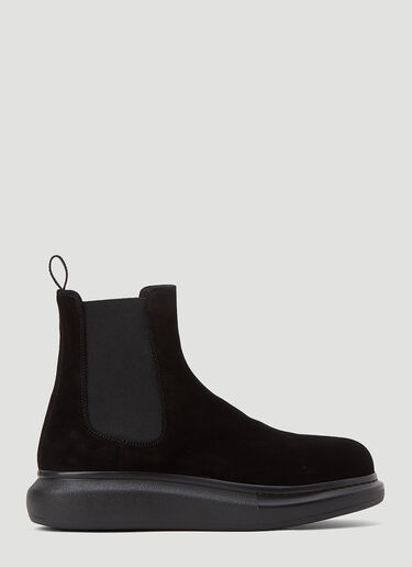 Alexander McQueen Suede Chelsea Boots Black amq0143047
