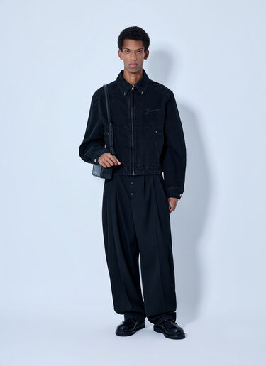 LN-CC® - Jacquemus: De-Nîmes Zipped Jacket - Black Jacquemus De-Nîmes Zipped Jacket Black jac0166009
