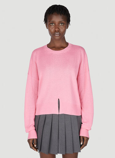 Miu Miu Logo Intarsia Sweater Pink miu0252003