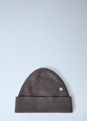 Acne Studios Wool Beanie With Rivet Grey acn0165073