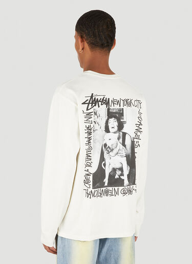 Stüssy How We're Livin' Long Sleeve T-Shirt White sts0151036