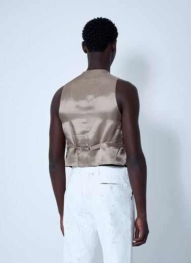 MM6 Maison Margiela Half Painted Vest White mmm0160003