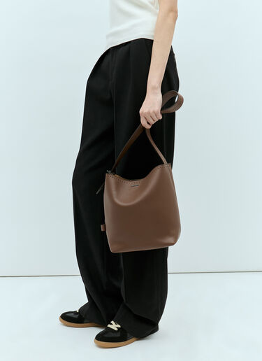 Max Mara 스몰 아르케티포 쇼핑백 브라운 max0255030