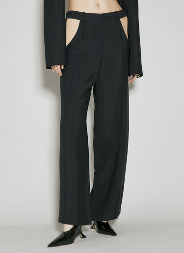 Mugler Cut-Out Tailored Pants Black mug0354001