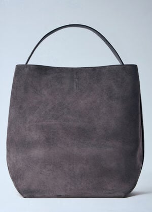 TOTEME Belted Suede Tote Bag Grey tot0264034