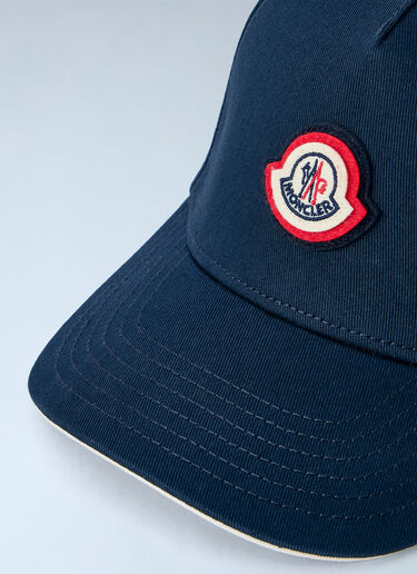 LN-CC® - Moncler: Embroidered Logo Baseball Cap - Blue Moncler Embroidered Logo Baseball Cap Blue mon0166037