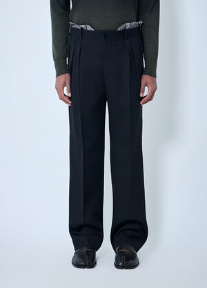 Maison Margiela Wool Pleated Pants Black mla0164005