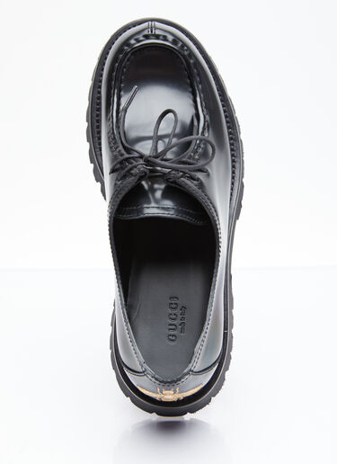 Gucci Bee 系带皮鞋 黑色 guc0255064