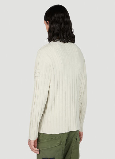 Stone Island Ghost Logo Patch Sweater Cream sto0152002