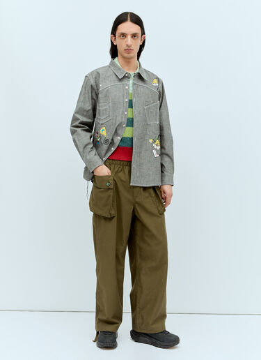 Garden Party Chambray Shirt Brain Dead Garden Party Chambray Shirt Grey bra0156004