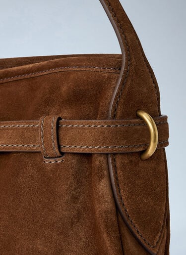 Miu Miu Medium Adventure Suede Shoulder Bag Brown miu0264201