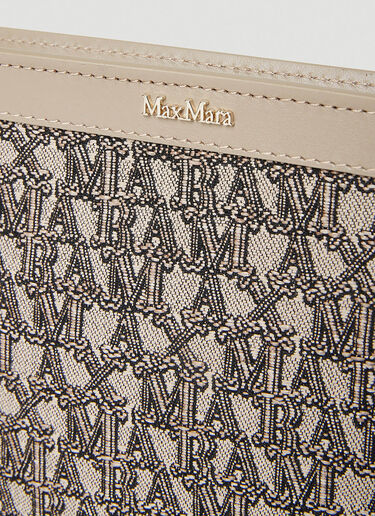 Max Mara Jacquard Logo Shoulder Bag Beige max0252073