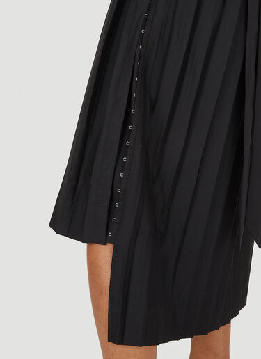 Simone Rocha Pleated Apron Skirt Black sra0250006
