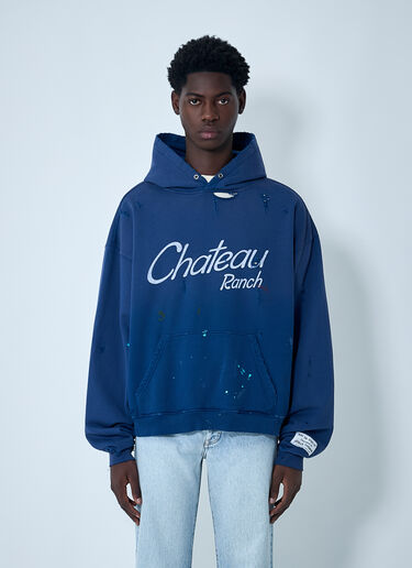 Gallery Dept. Distressed Chateau Raunch Hooded Sweatshirt Navy gdp0160063