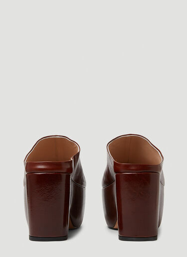 Sportmax 만시아 플랫폼 클로그 브라운 spx0249009