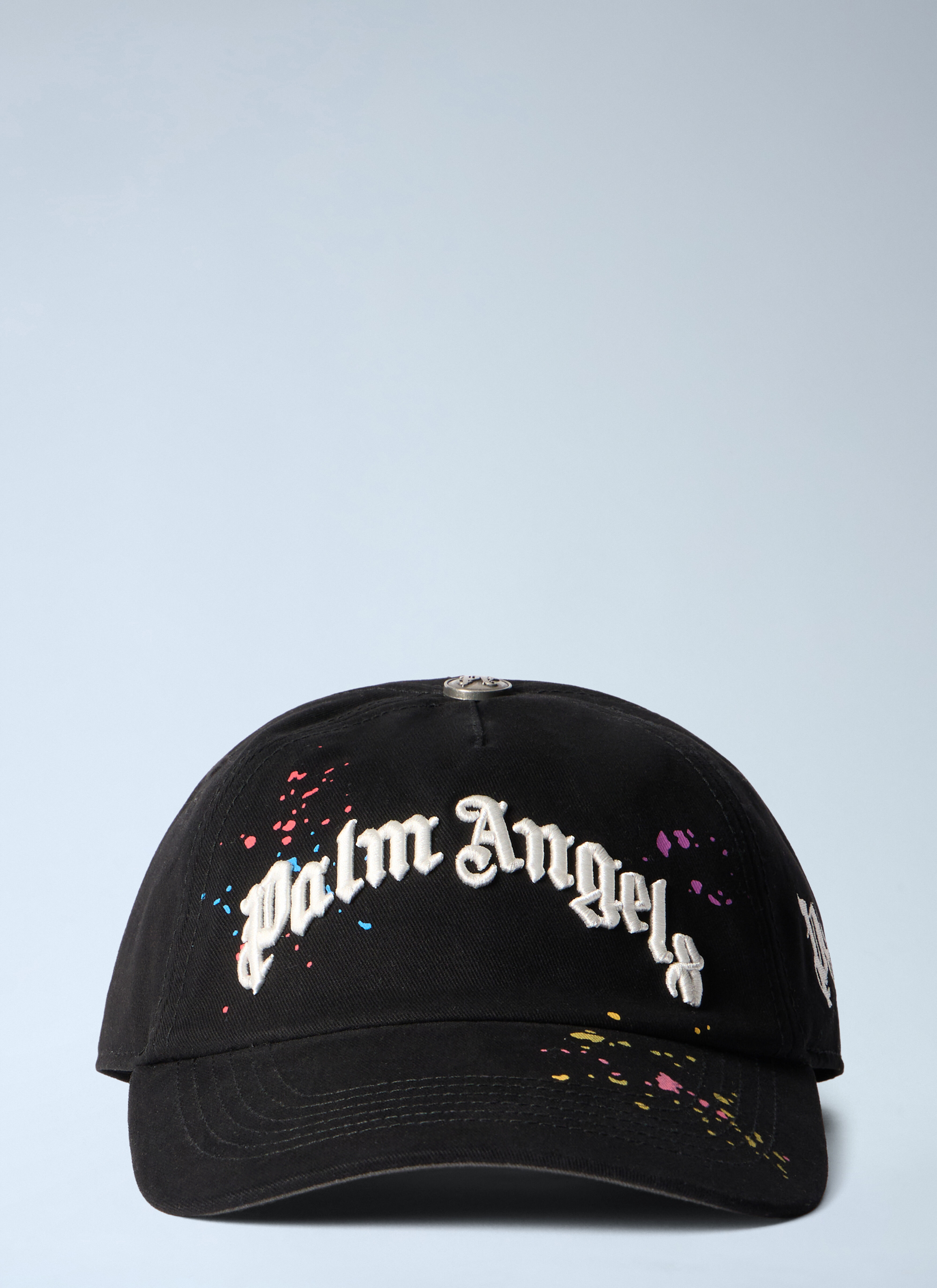 chii　Palm Angels ロゴキャップ Palm Angels Men's' Curved Logo Painted Cap in Black | LN-CC®