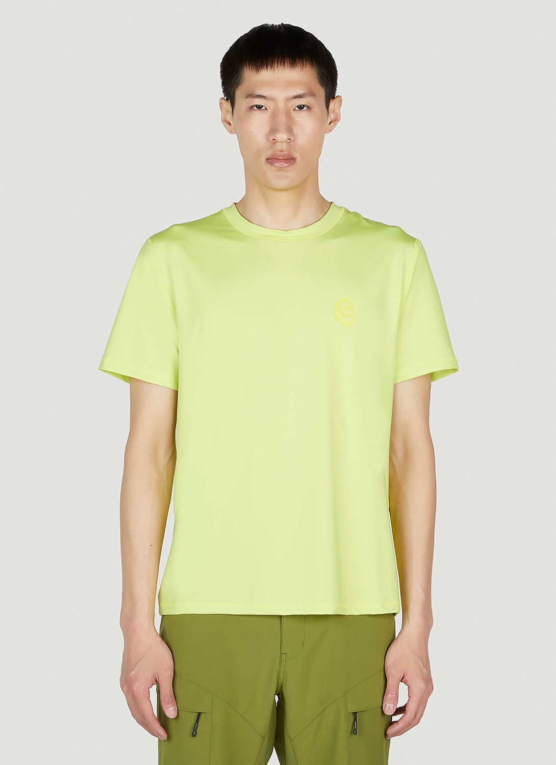 Ostrya Sidecar Logo-print Cotton-blend Jersey T-shirt In Green